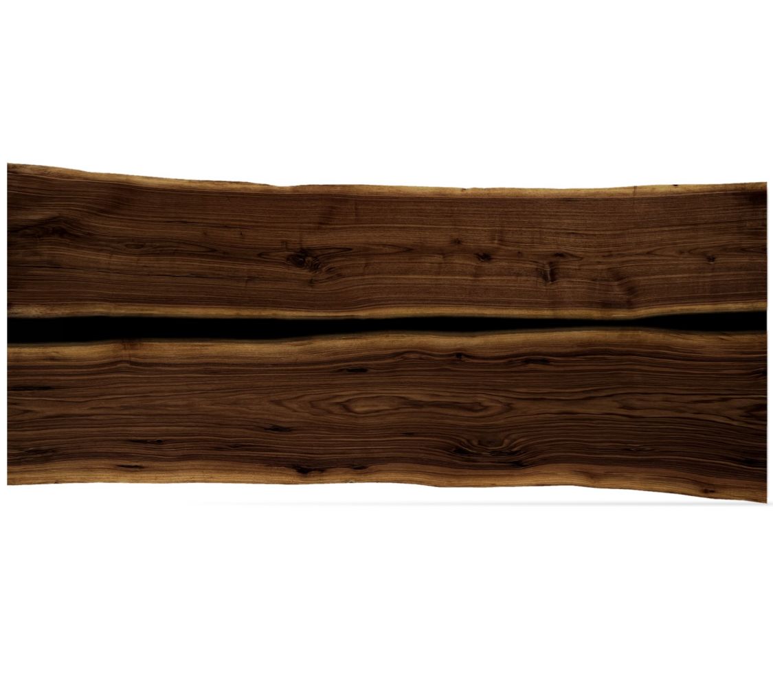 Tischplatte Nussbaum amerikanisch Stamm Epoxid Unikat Baumscheibe 