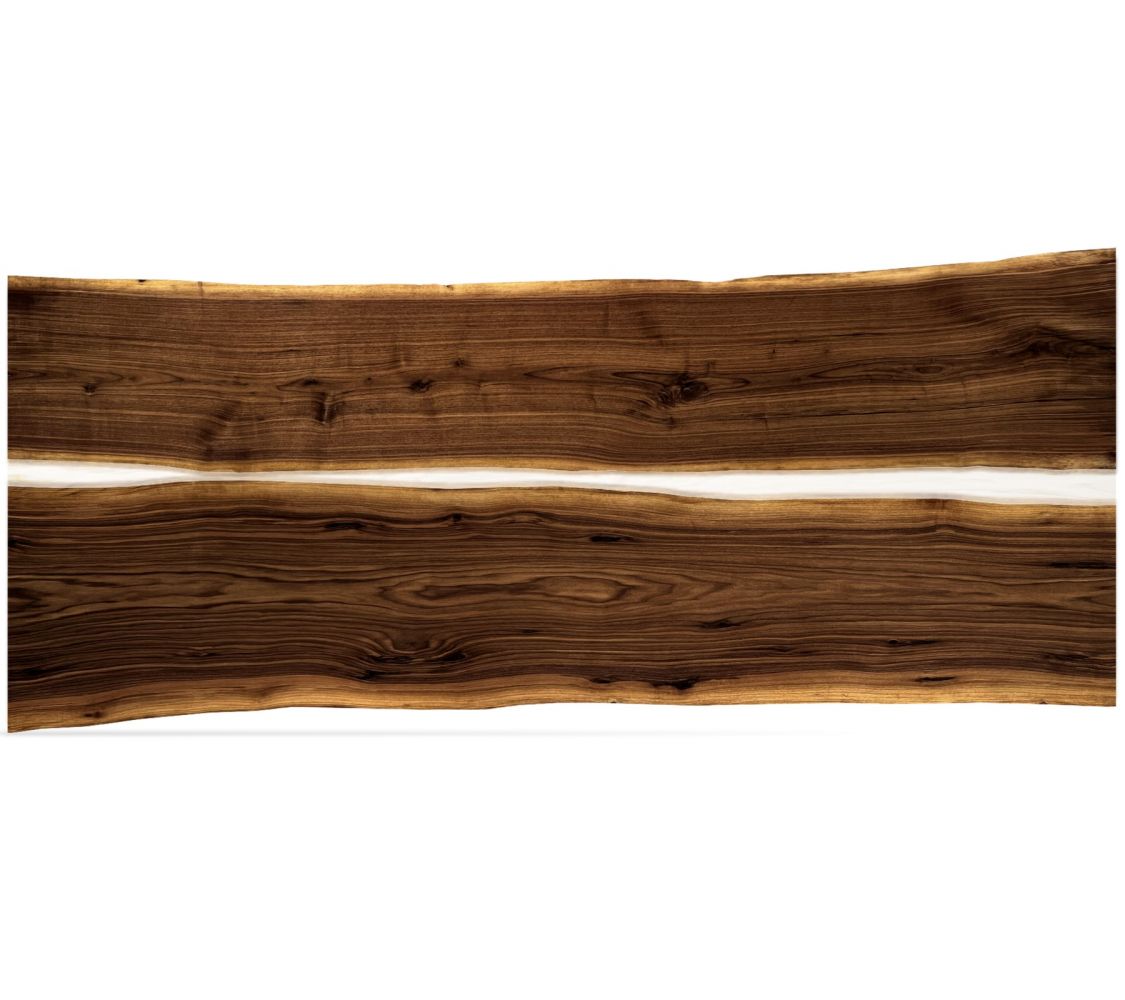 Tischplatte Nussbaum Stamm Epoxid Unikat Baumscheibe 
