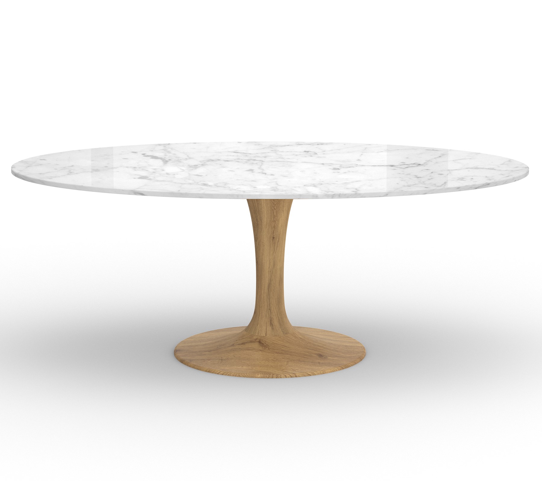 Runder Luxus Esstisch Naturstein Holz Tulpe nach Maß 