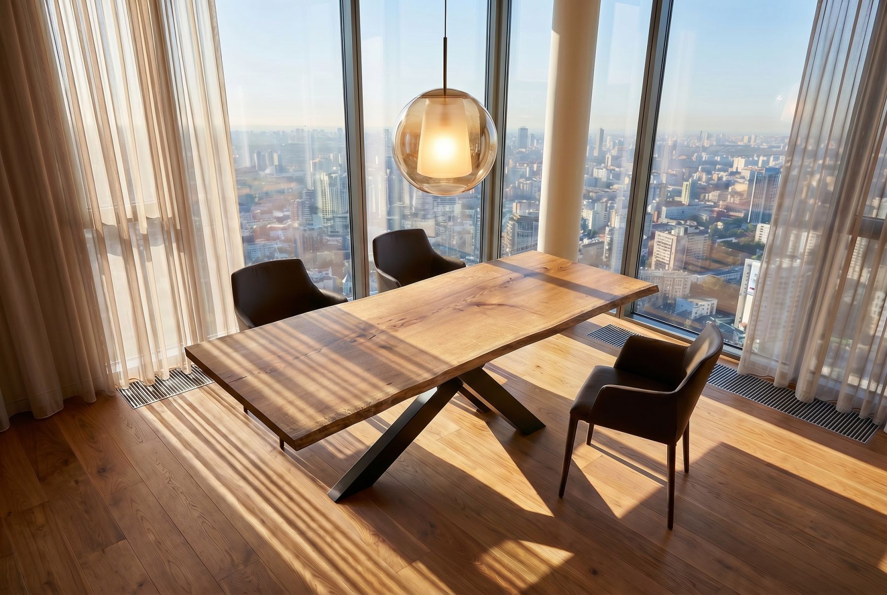 Tischplatte Eiche Monoblock Stamm Unikat Baumscheibe nach Maß 