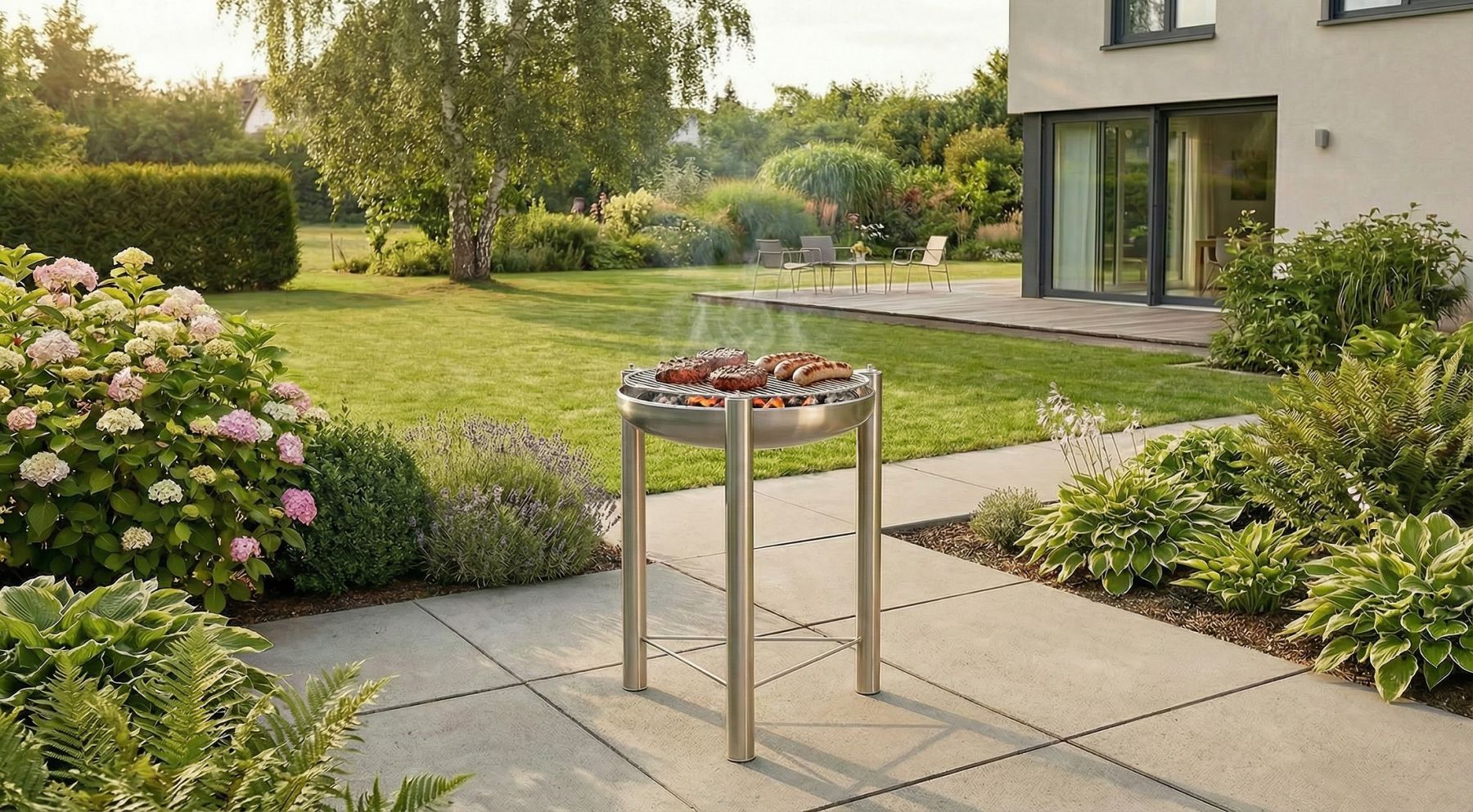 Kombigrill Standgrill rostfrei ø 60cm