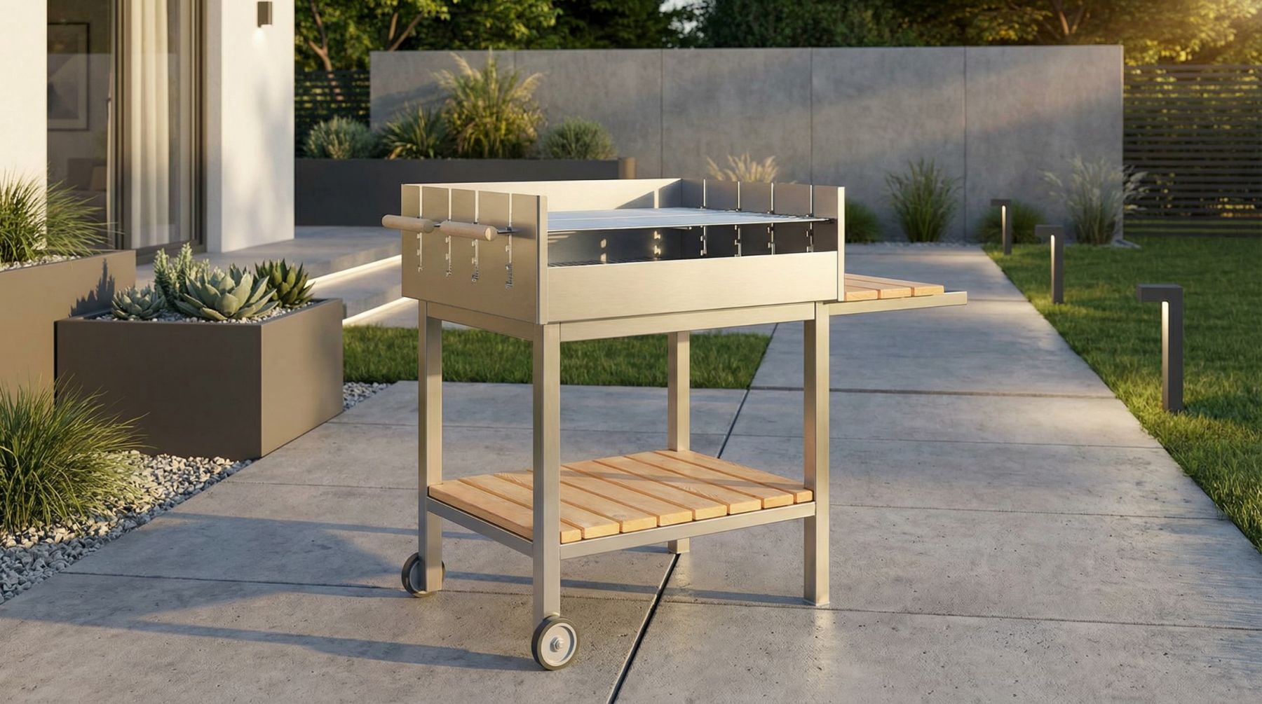 Grillwagen Edelstahl rostfrei 