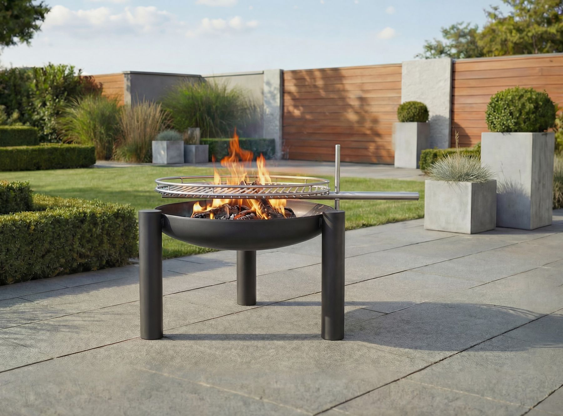 Kombigrill flach beschichtet Stahl ø 70cm