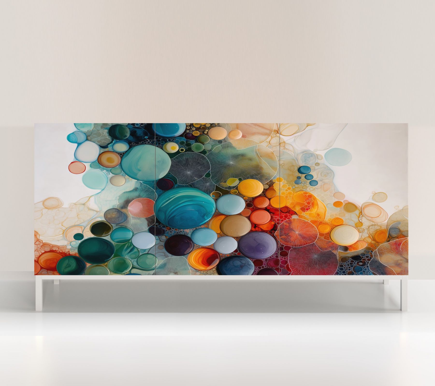 Sideboard nach Maß Board Si Print color-bubble 