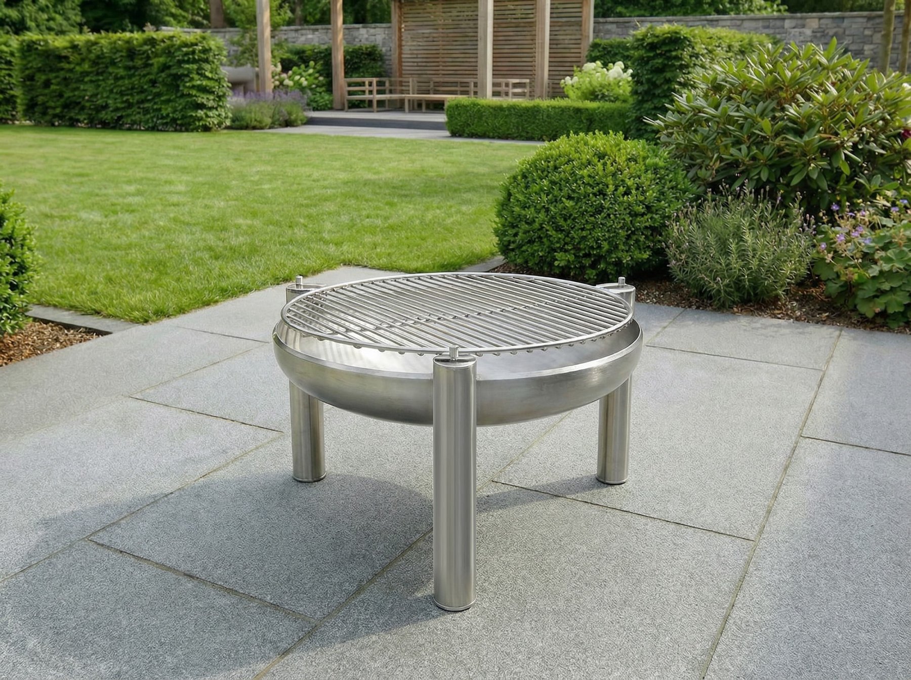 Kombigrill flach rostfrei ø 90cm