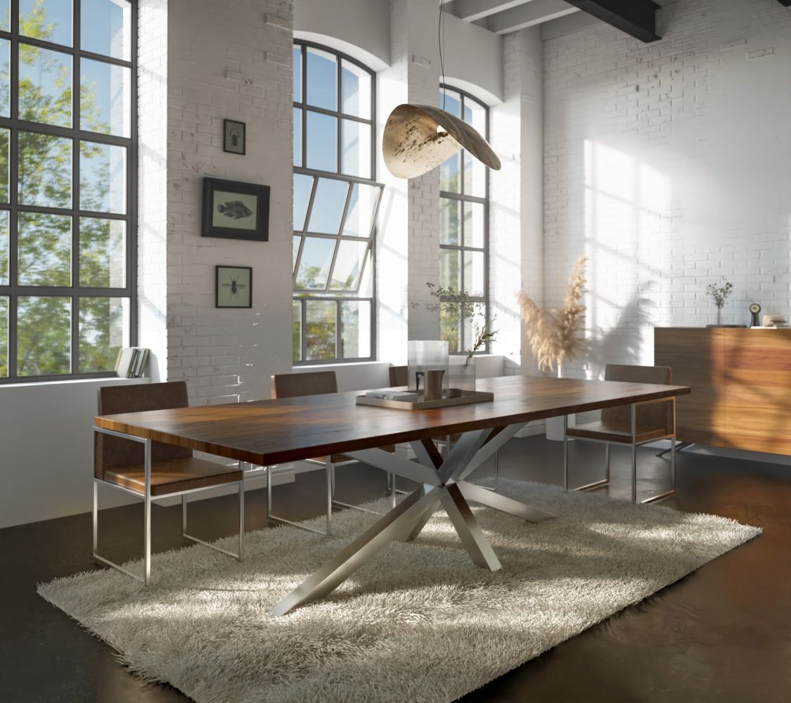 Supfine Bartisch 60x60x72cm Walnuss - Stehtisch Für Esszimmer & Gastro