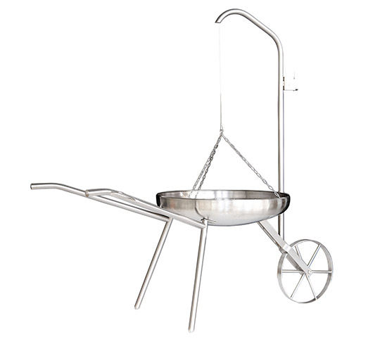 Grillkarre aus Edelstahl 