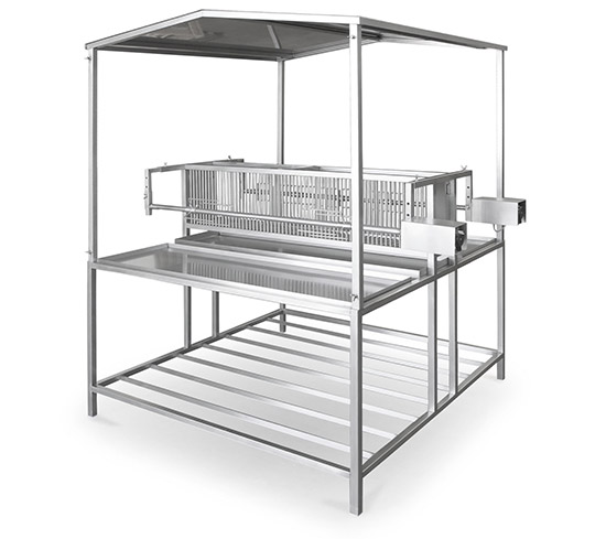 Profi Spanferkelgrill mit doppelter Grillfläche