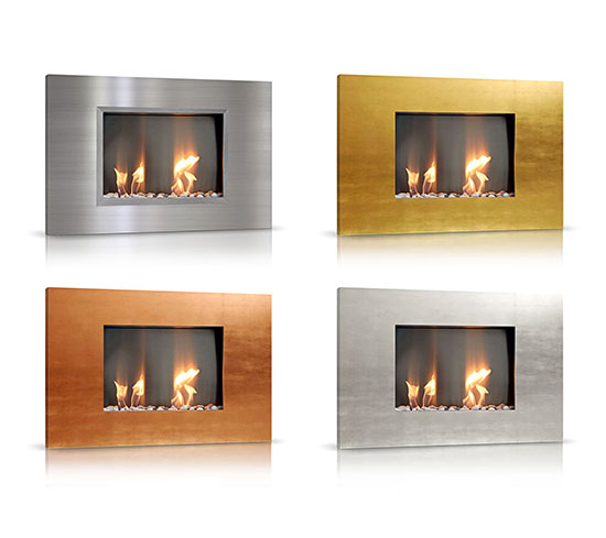 Wandkamin Bioalkohol V2A 110 x 70 cm 