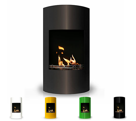 Wand/Standkamin hoch farbig 