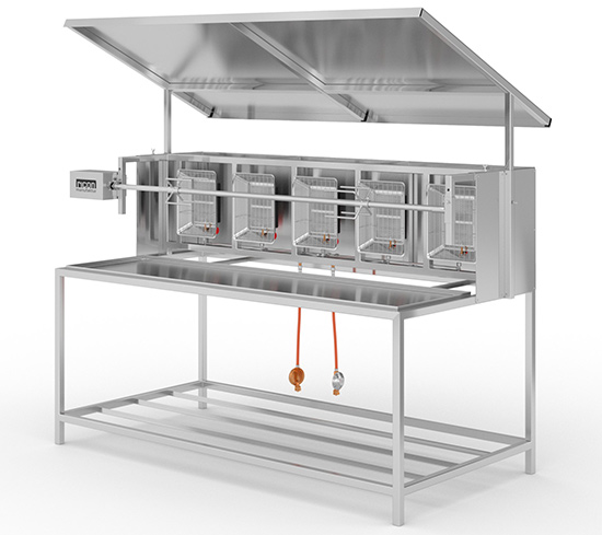 Spanferkelgrill aus rostfreiem Edelstahl