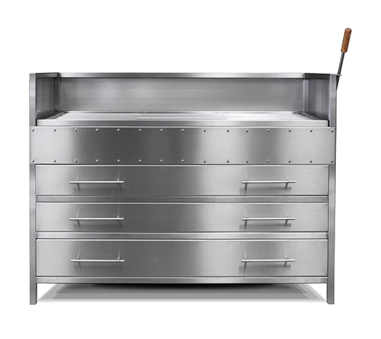 Profi Holzkohlegrill aus Edelstahl