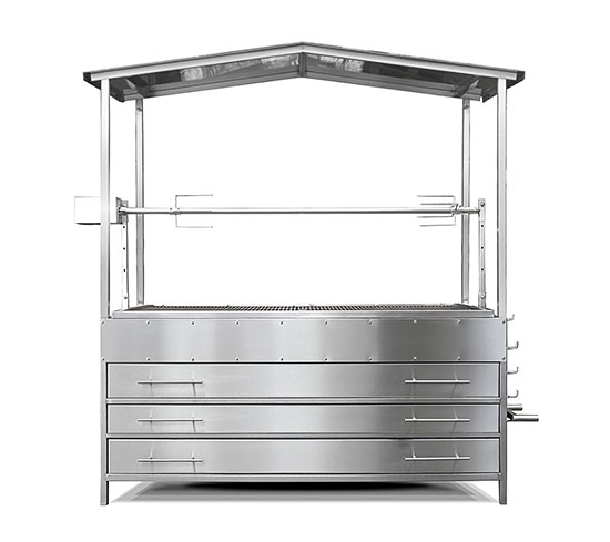 kombinierter Spanferkelgrill mit riesiger Grillfläche