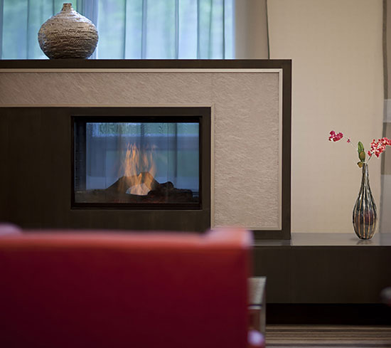 Offener Einbaukamin nach Maß 