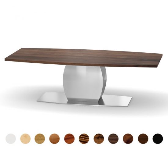 Massivholz Esstisch Bootsform Metall Amsterdam 