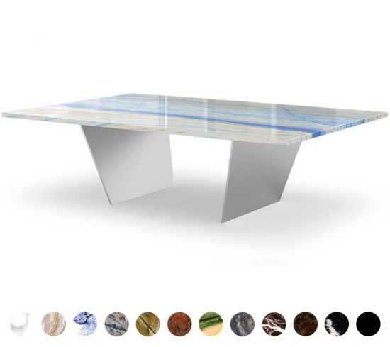 Couchtisch Marmortisch Granit Metall Stein Calais 