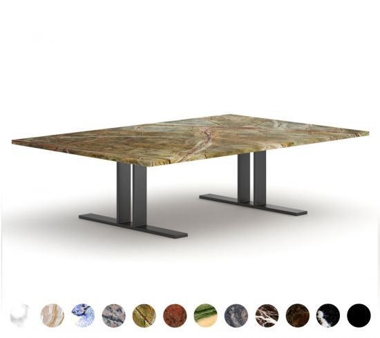 Couchtisch mit soliden Metallgestell für ausreichend Beinfreiheit