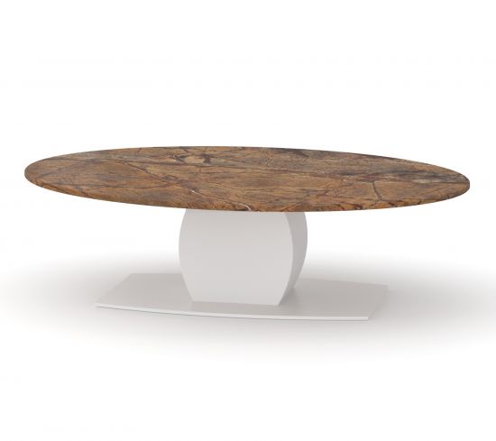 Moderner Säulentisch Amsterdam mit Natursteinplatte maßgefertigt