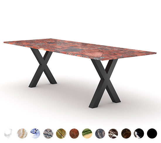 Moderner Design Couchtisch Halifx bestellbar auf Maß - Naturstein wählbar