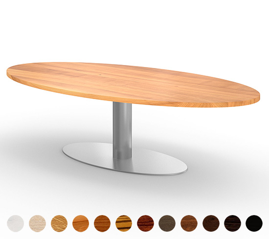 Couchtisch Verona Stahl Massiv Holz 