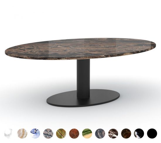 Wohnzimmertisch Marmor Metall rund Verona 