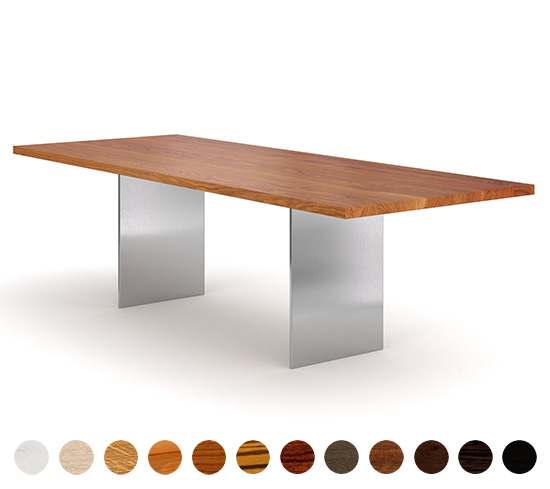 Puristischer Wangen Couchtisch Genf aus Massivholz bestellbar nach Maß