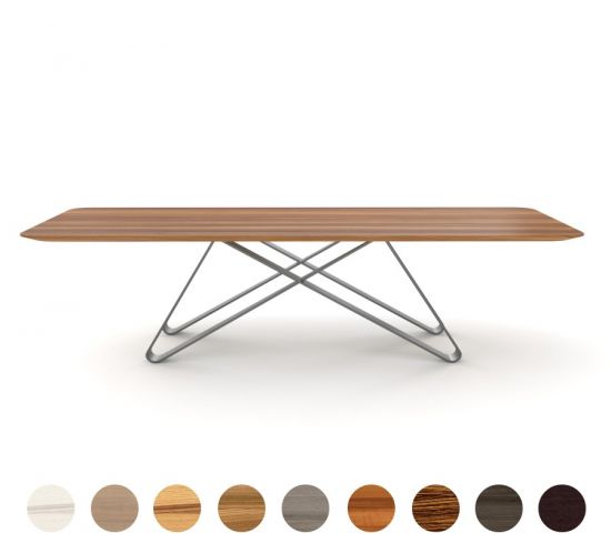 Deluxe Couchtisch mit Massivholzplatte und Metallgestell Dehli 