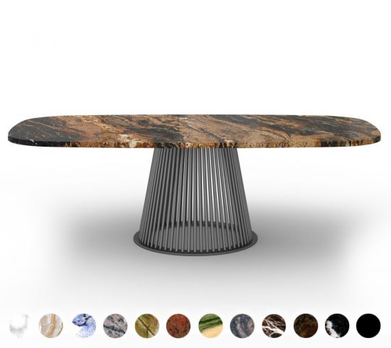 Marmortisch Augsburg mit Metall 