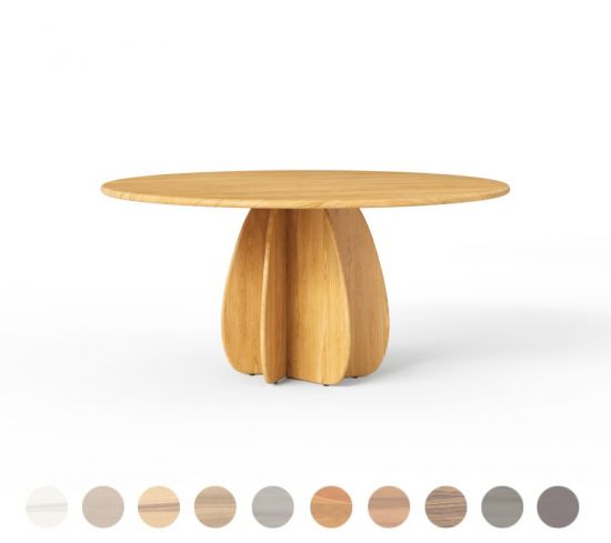 Designer Esstisch Manchester mit Holz-Kombination