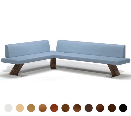 Eck Polsterbank Metall mit Lehne Tirol 