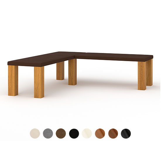 Eck Polsterbank Holz Chicago 