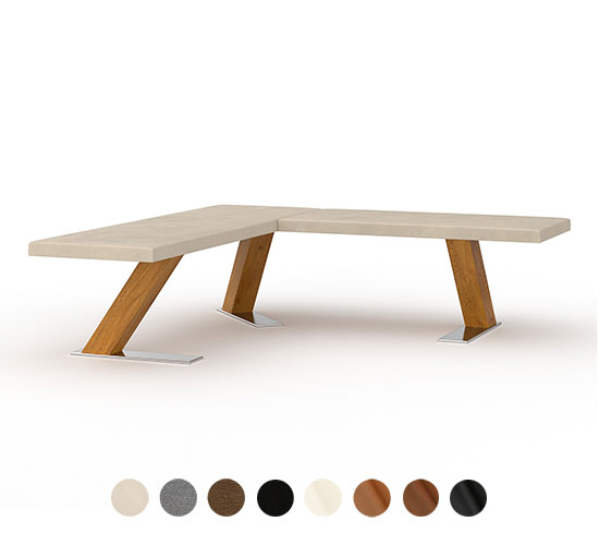 Eck Polsterbank Holz Metall Diago 