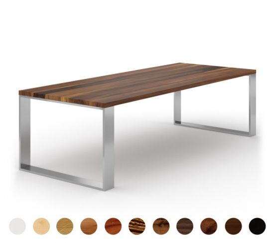 Hochwertiger Wohnzimmertisch aus Holz mit Metallkufen Bremen 