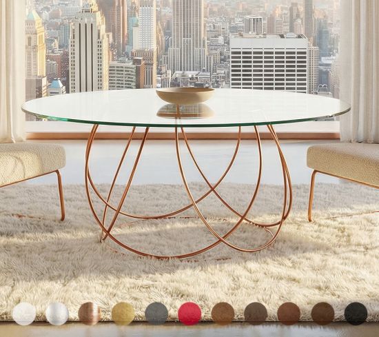 Schicker Glastisch Mainz - Gestell wählbar