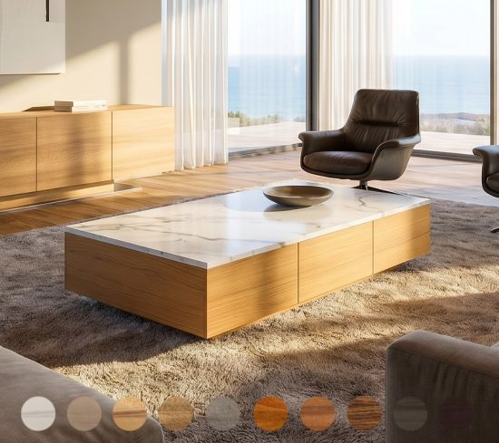 Couchtisch Bameko Steinplatte 