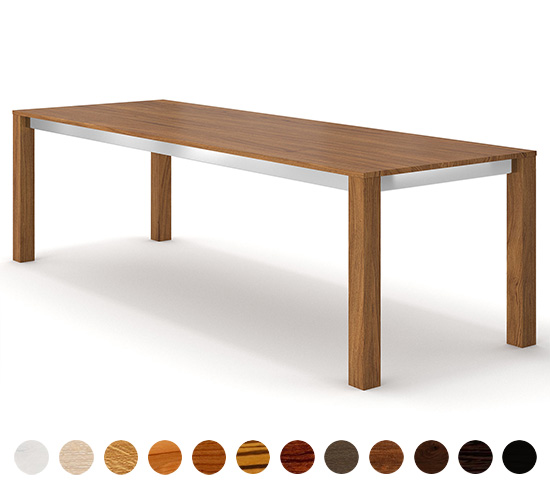 Exklusiver Echtholztisch massiv mit Zarge München 