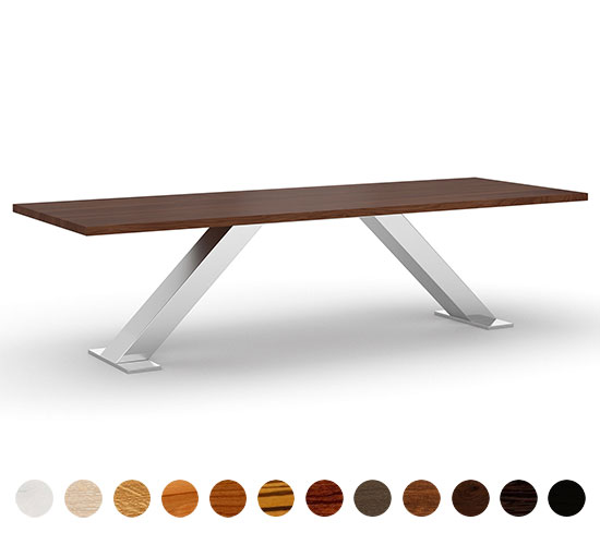 Esstisch konfigurieren mit Massivholzplatte Breslau 