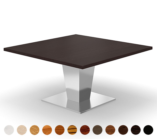 Luxus Esstisch massive Holztischplatte und Mittelsäule Toronto 