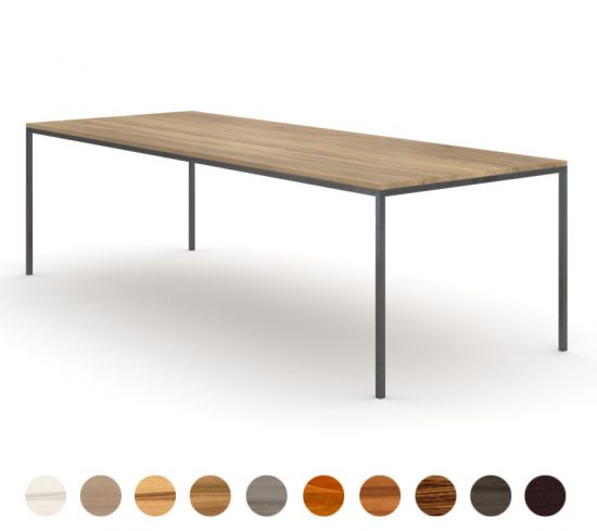 Premium Esstisch Massivholz minimalistisch mit Metallgestell Berlin 