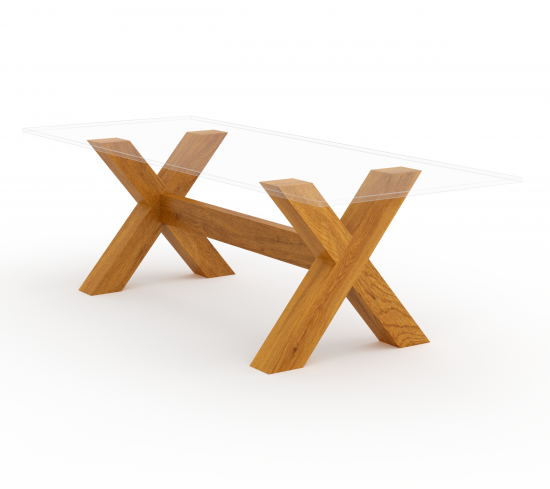 Tischgestell Holz X Form Toscana 