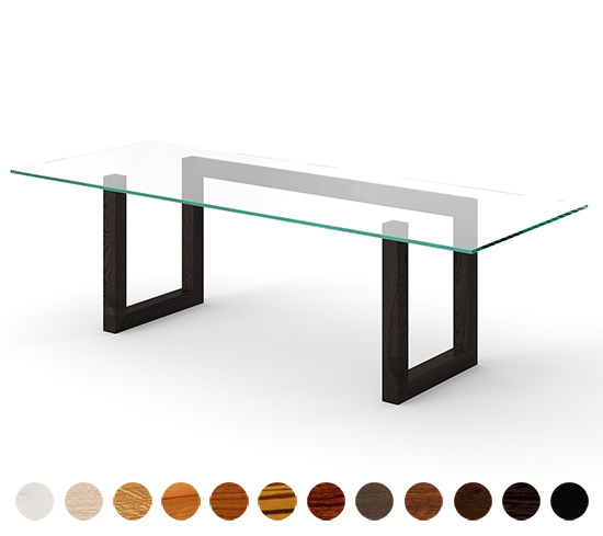 Esstisch Glas modern Massivholz rustikal Omega 
