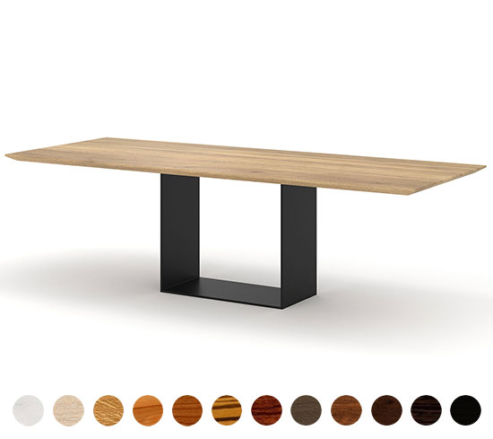 Exklusiver Designertisch mit massiver Tischplatte Minsk 