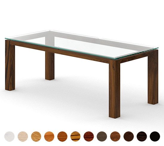 Esstisch Glas Massivholz modern Helsinki 