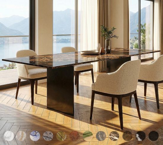 Exklusiver Esstisch Granit Tischwangen nach Maß Genf 