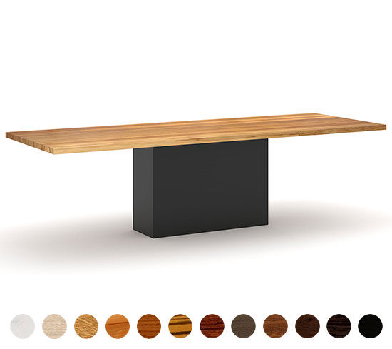 Esstisch massiv mit Mittelsäule aus Metall Catania 