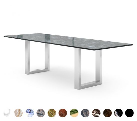 Premium Esstisch Marmor Stein Metallkufen konfigurieren Ulm 