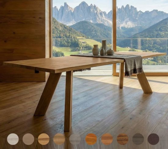 Super Esstisch Vermont aus Massivholz exklusiv nach Mass konfigurierbar