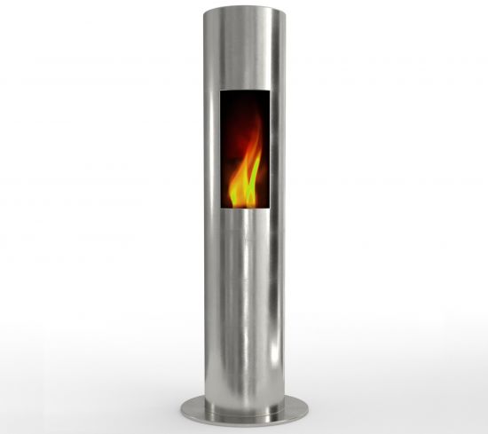 moderne Feuersäule mit Bioalkohol retro