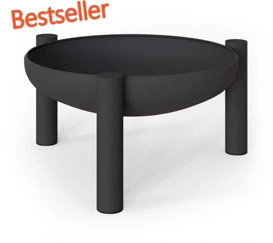 beschichtete Feuerschale mit 3 Standbeinen