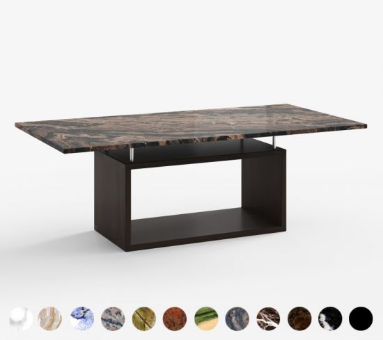 Massivholz-Tisch Bern mit Steinplatte frei konfigurierbar